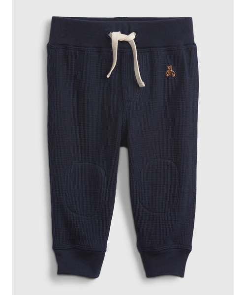 GAP（ギャップ）の「オーガニックコットン100% ブラナンフェイバリット ワッフルニット ジョガーパンツ (ベビー)（スウェットパンツ・キッズ・レッド/ネイビー・12-18M/18-24M/6-12M/3-6M）」の2枚目の写真