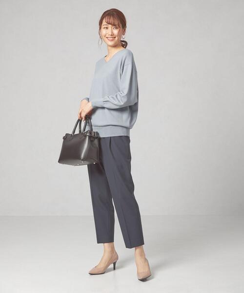 closet story(クローゼットストーリー)の「<closet story(クローゼットストーリー)>イージー Vネック ニット -ウォッシャブル-(ニット/セーター・レディース・ライトブルー/ピンク/ダークグレー・FREE)」の16枚目の写真