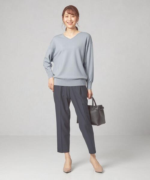 closet story(クローゼットストーリー)の「<closet story(クローゼットストーリー)>イージー Vネック ニット -ウォッシャブル-(ニット/セーター・レディース・ライトブルー/ピンク/ダークグレー・FREE)」の15枚目の写真