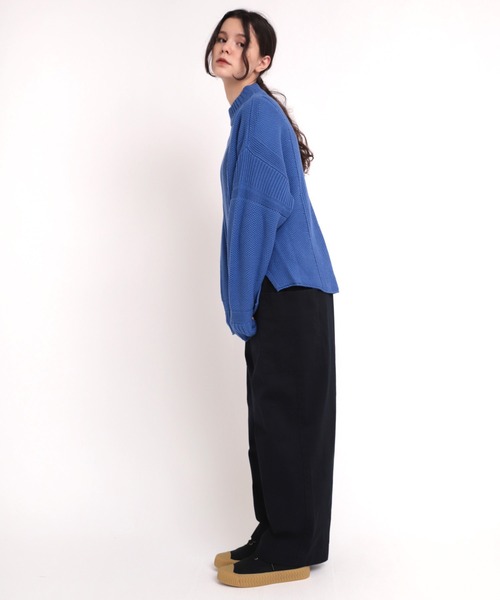 RNA-N（アールエヌエーエヌ）の「K2558 畦ハニカムプルオーバー（ニット/セーター・レディース・ブルー/キナリ/ブラック/ベージュ・MEDIUM）」の13枚目の写真