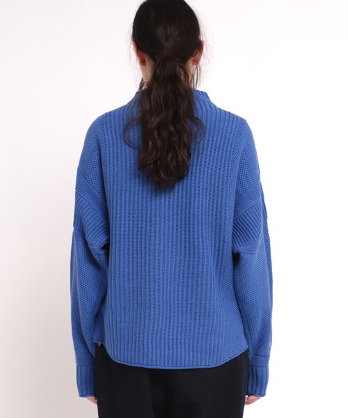 RNA-N（アールエヌエーエヌ）の「K2558 畦ハニカムプルオーバー（ニット/セーター・レディース・ブルー/キナリ/ブラック/ベージュ・MEDIUM）」の11枚目の写真