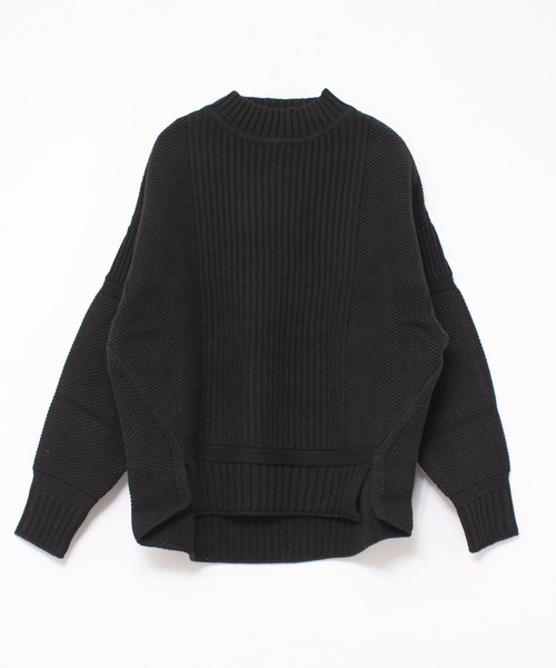 RNA-N（アールエヌエーエヌ）の「K2558 畦ハニカムプルオーバー（ニット/セーター・レディース・ブルー/キナリ/ブラック/ベージュ・MEDIUM）」の21枚目の写真