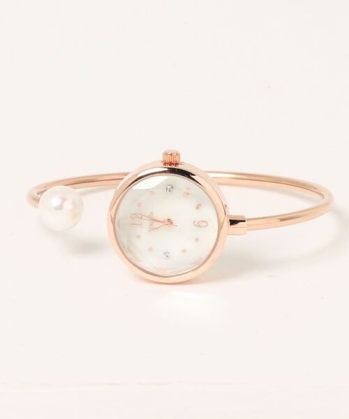 Three Four Time(スリーフォータイム)の「ツイストバングルウォッチ / 時計(アナログ腕時計・レディース・ピンクゴールド/シルバー・FREE)」の5枚目の写真