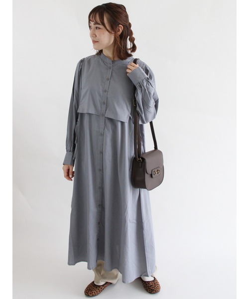 ehka sopo（エヘカソポ）の「ビブ付ワンピース（ワンピース・レディース・ブラック/グレー/オフホワイト・ﾌﾘ-）」の3枚目の写真