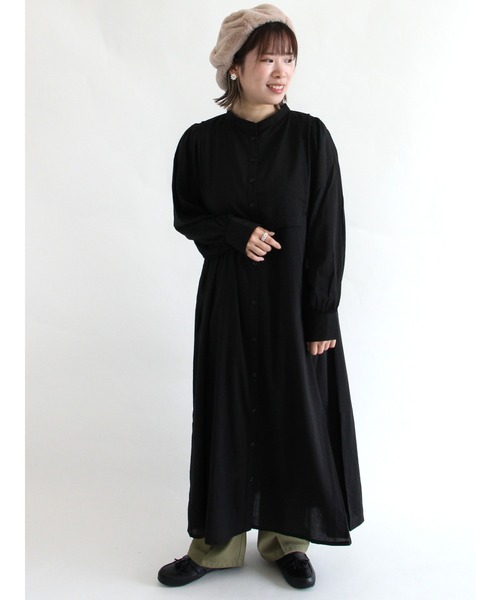 ehka sopo（エヘカソポ）の「ビブ付ワンピース（ワンピース・レディース・ブラック/グレー/オフホワイト・ﾌﾘ-）」の2枚目の写真