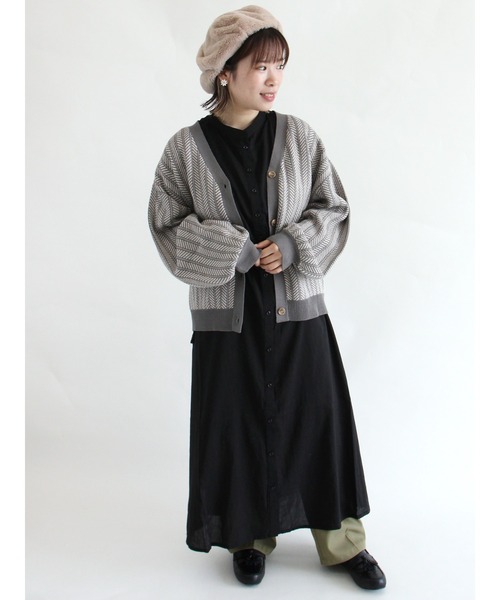 ehka sopo（エヘカソポ）の「ビブ付ワンピース（ワンピース・レディース・ブラック/グレー/オフホワイト・ﾌﾘ-）」の11枚目の写真