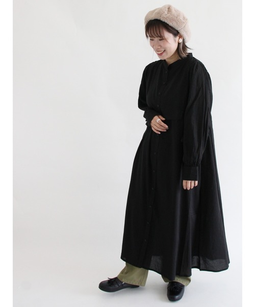 ehka sopo（エヘカソポ）の「ビブ付ワンピース（ワンピース・レディース・ブラック/グレー/オフホワイト・ﾌﾘ-）」の9枚目の写真