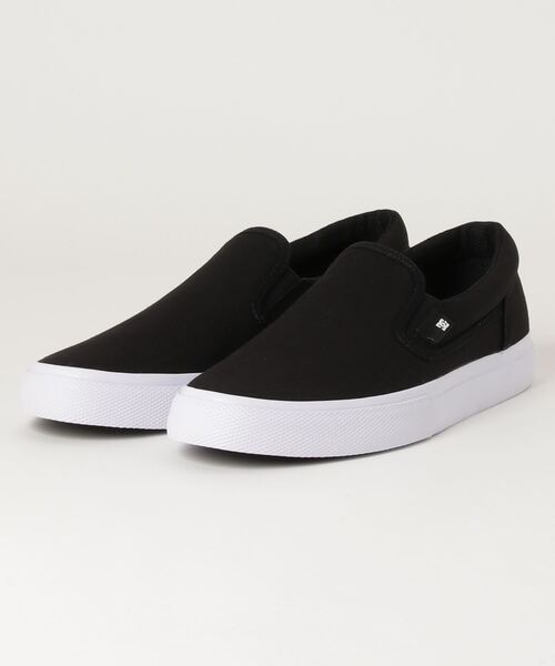 DC(ディーシー)の「DC SHOES MANUAL SLIP-ON / ディーシーシューズ マニュアル スリッポン(スリッポン・メンズ・ブラック・27.5cm/26.5cm/28.0cm/27.0cm/26.0cm)」の1枚目の写真