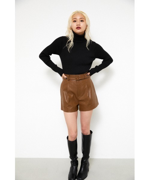 LAGUA GEM ショートパンツ XS BELTED F /LEATHER S