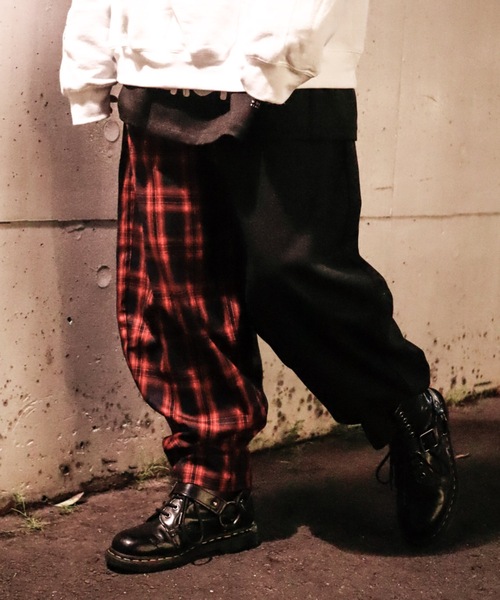 rovtski(ロフトスキー)の「【セットアップ対応】AFYFLOWDOWN SAROUEL/ソリッド&チェック ローダウンサルエルパンツ(その他パンツ・メンズ・ブラック系その他2/ブラック系その他/ブラック系その他3/ブラック/ブルー系その他・FREE)」の5枚目の写真