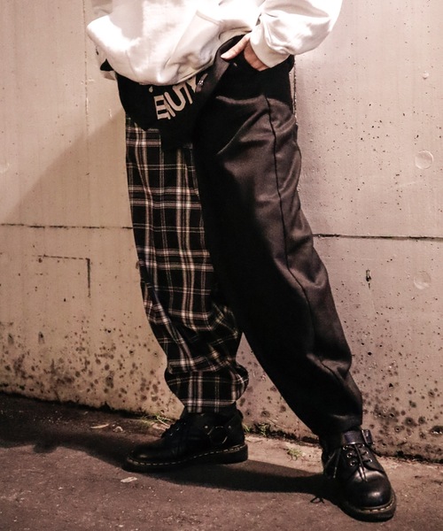 rovtski(ロフトスキー)の「【セットアップ対応】AFYFLOWDOWN SAROUEL/ソリッド&チェック ローダウンサルエルパンツ(その他パンツ・メンズ・ブラック系その他2/ブラック系その他/ブラック系その他3/ブラック/ブルー系その他・FREE)」の3枚目の写真