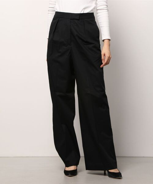FRED PERRY(フレッドペリー)の「Wide Leg Trousers(チノパンツ・レディース・ブラック・6/8)」の5枚目の写真