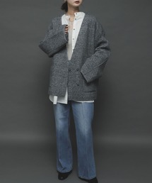 SENSE OF PLACE by URBAN RESEARCH | ワイドスリーブノーカラーニットコート(その他アウター)