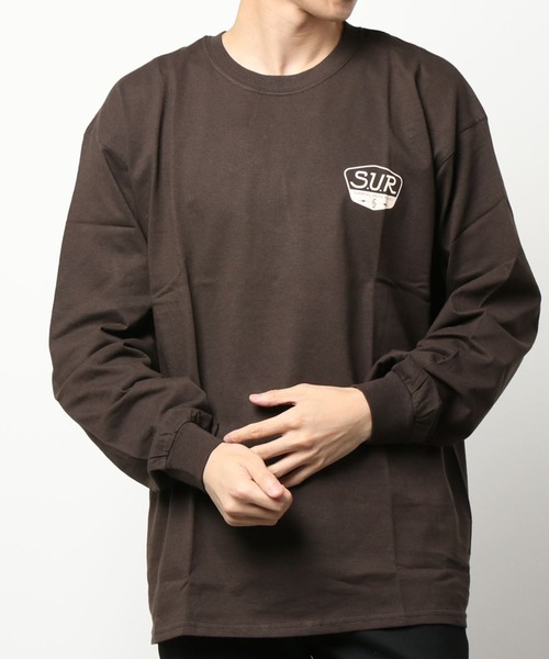 SURREAL（シュルリアル）の「【S.U.R/エスユーアール】"S-Hexagon"L/S T-Shirt（Tシャツ/カットソー・メンズ・ブラック/ブラウン・X-LARGE/SMALL）」の4枚目の写真