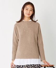 【洗える】CASHMERE BLENDⅡ ボトルネック ニット