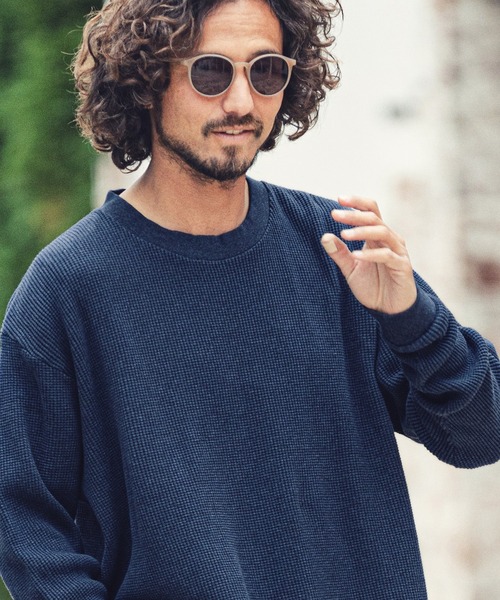 MARBLES（マーブルズ）の「mlt3662-HQ WAFFLE L-SL TEE カットソー（Tシャツ/カットソー・メンズ・ネイビー/トップグレー/ベージュ/ブラウン・XL/M/L/S）」の13枚目の写真