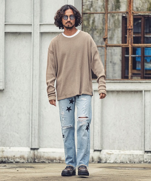 MARBLES（マーブルズ）の「mlt3662-HQ WAFFLE L-SL TEE カットソー（Tシャツ/カットソー・メンズ・ネイビー/トップグレー/ベージュ/ブラウン・XL/M/L/S）」の21枚目の写真