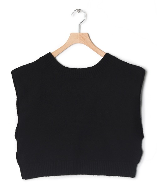 w closet（ダブルクローゼット）の「ギャザーワンピース+7GニットベストSET（ワンピース・レディース・アイボリー/オリーブ/ブラウン/ブラック/ブラック系その他・FREE）」の7枚目の写真