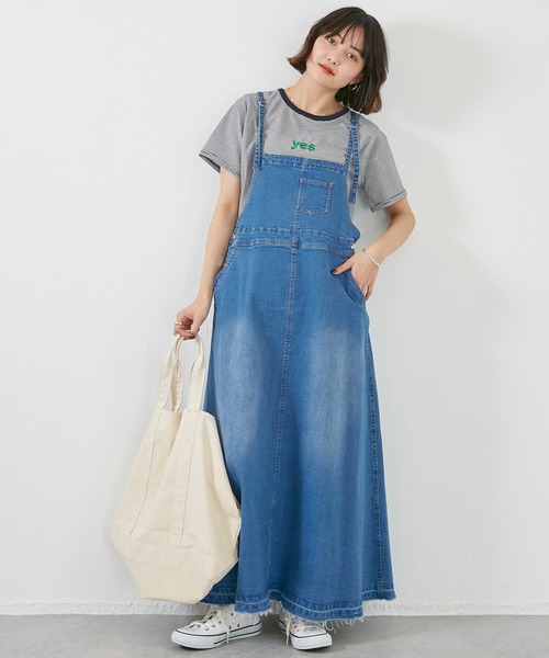 LAVEANGE（ラビアンジェ）の「デニムジャンパースカート（ジャンパー