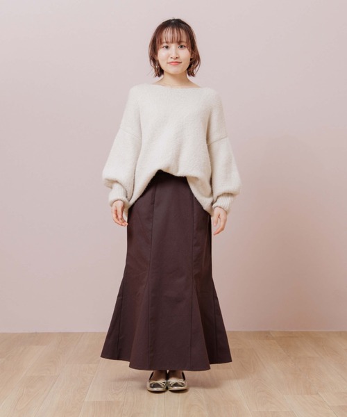 flower（フラワー）の「プレイフルマーメイドスカート（スカート・レディース・ブラウン/アイボリー・FREE）」の4枚目の写真