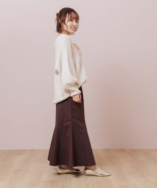 flower（フラワー）の「プレイフルマーメイドスカート（スカート・レディース・ブラウン/アイボリー・FREE）」の6枚目の写真