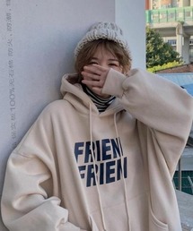 SONA | SONYUNARA 英文プリントオーバーフィットフードスウェット(パーカー)