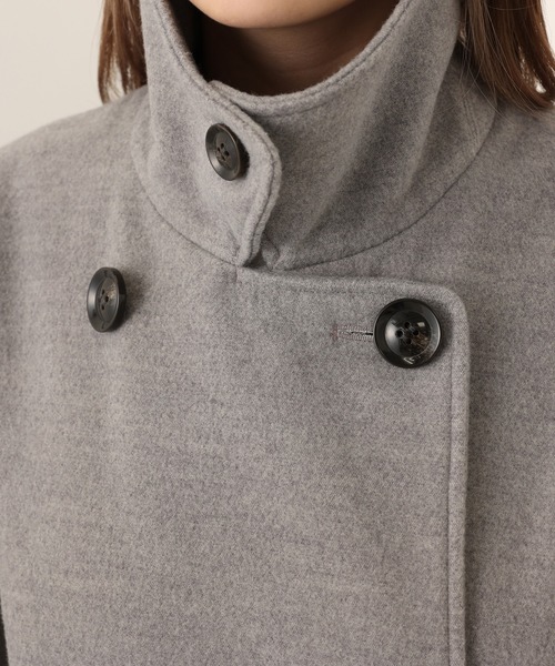 one after another NICE CLAUP（ワンアフターアナザーナイスクラップ）の「3WAYで着こなしが変わるケープ風ミドルコート（その他アウター・レディース・ベージュ/アイボリー/杢グレー・FREE）」の21枚目の写真