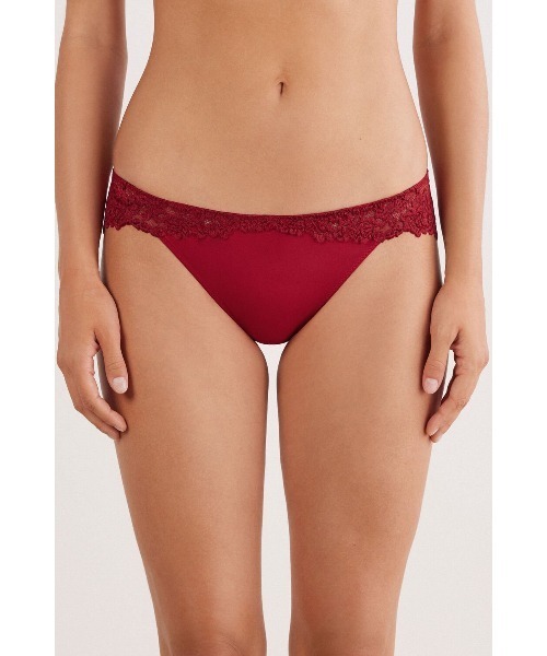 Intimissimi（インティミッシミ）の「Pretty Flowers ショーツ【フローラル柄 蒸れにくい 心地良い肌ざわり お揃いのブラ豊富】（ショーツ・レディース・ネイビー×ホワイト/ブラック×ホワイト/ブラック/ベージュ/キナリ/プラム/ライトグレー/ライラック/ライトピンク/ライトブルー/ライトグリーン/アイボリー/インディゴブルー/カーキ/スモークピンク/アッシュグレー/ダークベージュ/レッド/モカ・S/M/L/XL）」の19枚目の写真