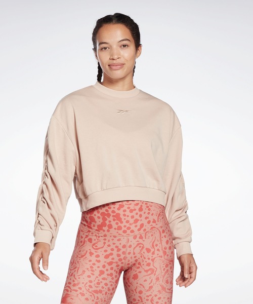 Reebok(リーボック)の「スタジオ ニット ファッション カバーアップ / Studio Knit Fashion Cover-Up(スウェット・レディース・ベージュ/ライトグレー・MEDIUM/SMALL/X-LARGE/LARGE)」の2枚目の写真