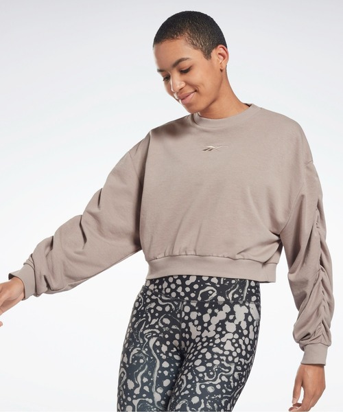 Reebok(リーボック)の「スタジオ ニット ファッション カバーアップ / Studio Knit Fashion Cover-Up(スウェット・レディース・ベージュ/ライトグレー・MEDIUM/SMALL/X-LARGE/LARGE)」の1枚目の写真
