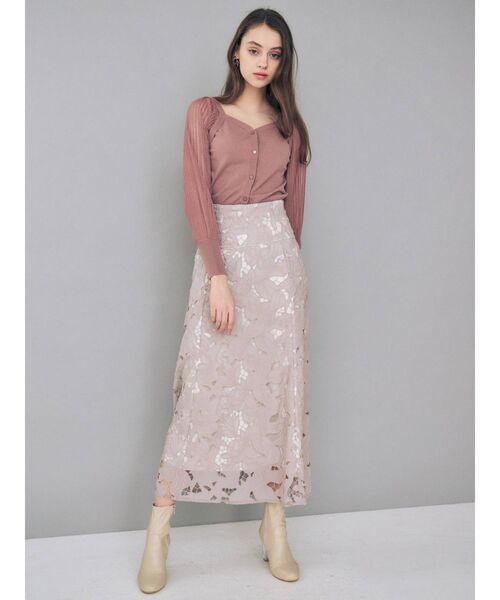 MERCURYDUO（マーキュリーデュオ）の「シアースリーブ2WAYカーディガン（ニット/セーター・レディース・オフホワイト/ベビーピンク/ベージュ・FREE）」の6枚目の写真