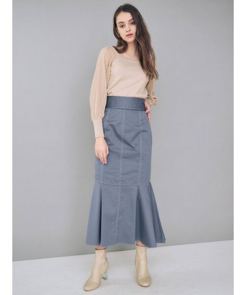 MERCURYDUO（マーキュリーデュオ）の「シアースリーブ2WAYカーディガン（ニット/セーター・レディース・オフホワイト/ベビーピンク/ベージュ・FREE）」の11枚目の写真