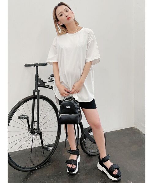 GYDA(ジェイダ)の「BACK PHOTOテールBIG Tシャツ(Tシャツ/カットソー・レディース・ブラック/ベージュ/オフホワイト/ミント・FREE)」の7枚目の写真