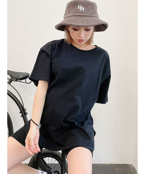 GYDA(ジェイダ)の「BACK PHOTOテールBIG Tシャツ(Tシャツ/カットソー・レディース・ブラック/ベージュ/オフホワイト/ミント・FREE)」の9枚目の写真