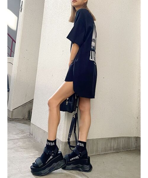 GYDA(ジェイダ)の「BACK PHOTOテールBIG Tシャツ(Tシャツ/カットソー・レディース・ブラック/ベージュ/オフホワイト/ミント・FREE)」の13枚目の写真