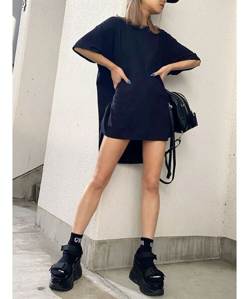 GYDA(ジェイダ)の「BACK PHOTOテールBIG Tシャツ(Tシャツ/カットソー・レディース・ブラック/ベージュ/オフホワイト/ミント・FREE)」の17枚目の写真