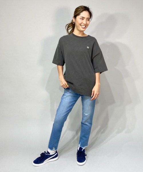 BILLABONG(ビラボン)の「BILLABONG/ビラボン ルーズシルエット バックプリントロゴTシャツ BC013-208(Tシャツ/カットソー・レディース・ブルー/ホワイト/イエロー/ブラック・L/M)」の11枚目の写真