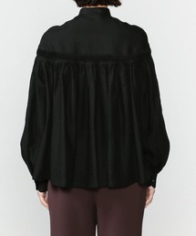 Scye サイ　プルオーバーフリルブラウス　38 黒 Scye サイ プルオーバーフリルブラウス 38 黒
