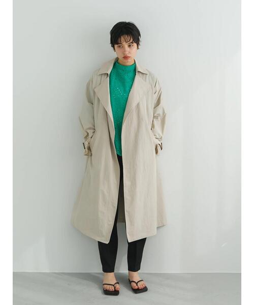 koe（コエ）の「キャンディースリーブオーバーサイズコート（トレンチコート・レディース・ブラック/カーキ/ライトベージュ・M）」の4枚目の写真
