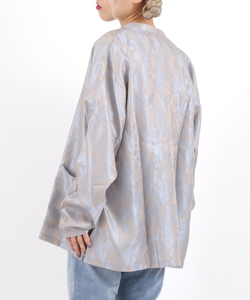 PUNYUS（プニュズ）の「チャイナ柄シャツ（シャツ/ブラウス・レディース・ブラック/ベージュ/ブルー・1/2/4/3）」の17枚目の写真