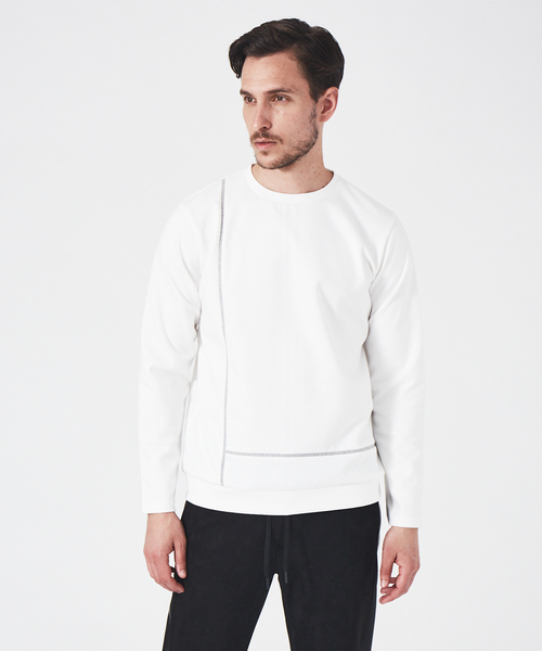 5351 POUR LES HOMMES(ゴーサンゴーイチプールオム)の「【BLANC】エルライン 長袖 Tシャツ(Tシャツ/カットソー・メンズ・ホワイト/チャコールグレー/ブラック・46/48)」の1枚目の写真