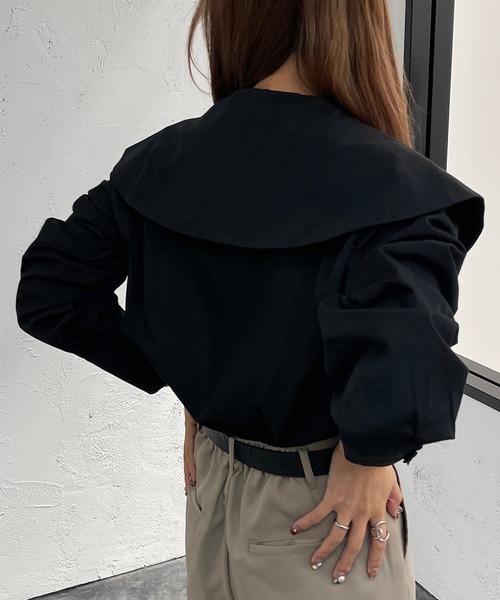 apres jour mignon(アプレジュールミニョン)の「カクエリブラウス【ZOZOTOWN限定アイテム】(シャツ/ブラウス・レディース・ブラック/オフホワイト/サックスブルー・X-LARGE/フリー)」の14枚目の写真