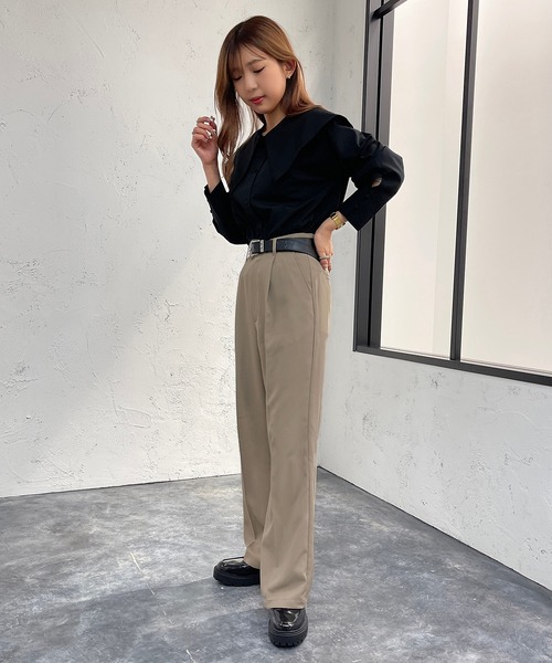 apres jour mignon(アプレジュールミニョン)の「カクエリブラウス【ZOZOTOWN限定アイテム】(シャツ/ブラウス・レディース・ブラック/オフホワイト/サックスブルー・X-LARGE/フリー)」の16枚目の写真