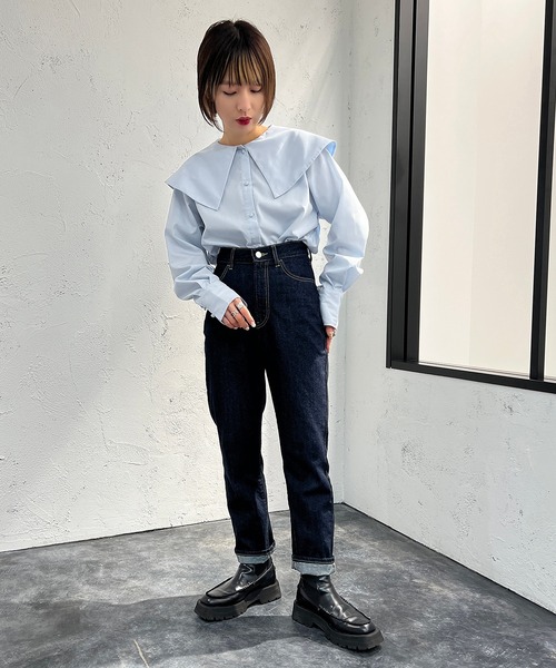 apres jour mignon(アプレジュールミニョン)の「カクエリブラウス【ZOZOTOWN限定アイテム】(シャツ/ブラウス・レディース・ブラック/オフホワイト/サックスブルー・X-LARGE/フリー)」の21枚目の写真