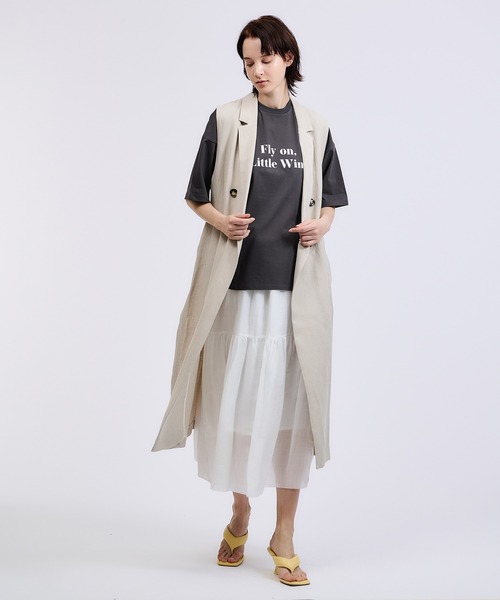 SACRA（サクラ）の「SACRA / リネンツイルロングジレ（その他アウター