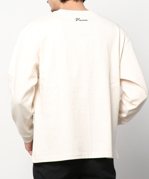 VISION STREET WEAR(ヴィジョンストリートウェア)の「USAコットンポケットロングスリーブTシャツ(Tシャツ/カットソー・メンズ・ブラック/ホワイト/アイボリー/グリーン/ネイビー・XL/L/M)」の12枚目の写真