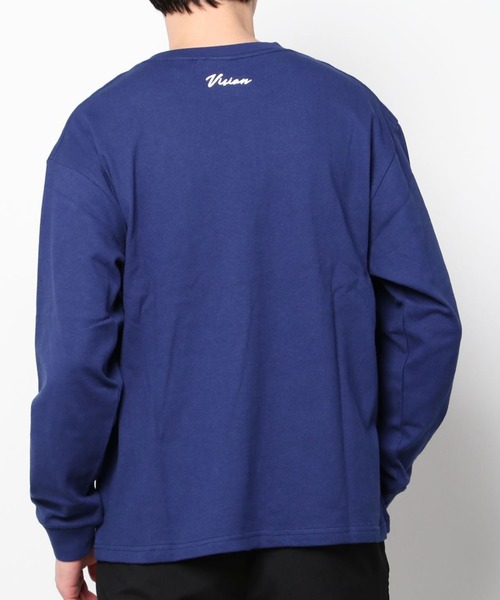 VISION STREET WEAR(ヴィジョンストリートウェア)の「USAコットンポケットロングスリーブTシャツ(Tシャツ/カットソー・メンズ・ブラック/ホワイト/アイボリー/グリーン/ネイビー・XL/L/M)」の14枚目の写真
