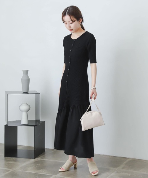 SENSE OF PLACE by URBAN RESEARCH(センスオブプレイスバイアーバンリサーチ)の「ドッキングニットマーメイドワンピース(ワンピース・レディース・ブラック/バーガンディー/ライトブルー・ONE)」の11枚目の写真