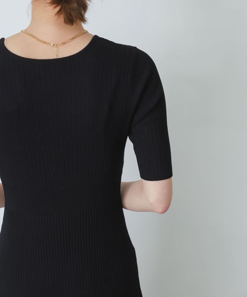 SENSE OF PLACE by URBAN RESEARCH（センスオブプレイスバイアーバンリサーチ）の「ドッキングニットマーメイドワンピース（ワンピース・レディース・ブラック/バーガンディー/ライトブルー・ONE）」の12枚目の写真