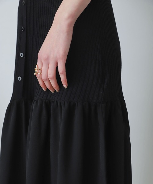 SENSE OF PLACE by URBAN RESEARCH（センスオブプレイスバイアーバンリサーチ）の「ドッキングニットマーメイドワンピース（ワンピース・レディース・ブラック/バーガンディー/ライトブルー・ONE）」の13枚目の写真